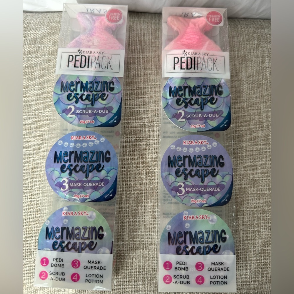NWT Kiara Sky PediPack Duo At-Home Spa Pedicure Kit Mermazing Escape Mermaid